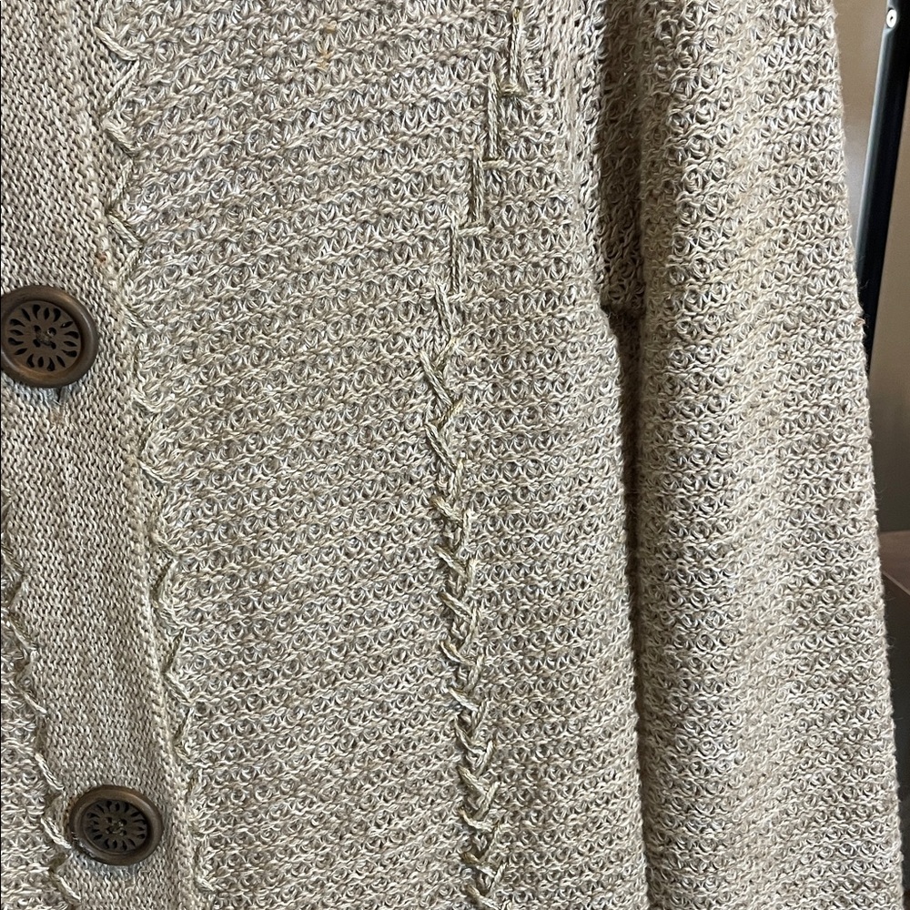 Coldwater Creek Taupe Button-Up Cardigan - Picture 4 of 7
